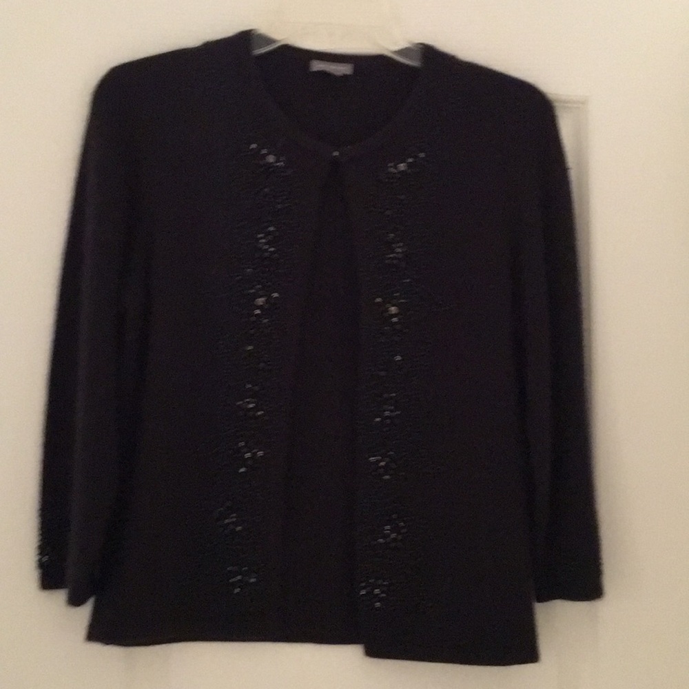 Ann Taylor Black jewel detail cardigan